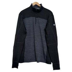 Kuhl 1/4 Zip Sweater Pullover Long Sleeve Mens Large Black